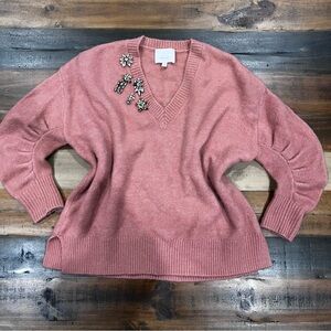 Cinq a sept pink sweater xsmall